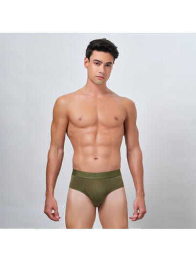 Euro Men's Elastane Briefs | Pack of 1 Assorted Colors | Stretchable Cotton Blend with Ultra-Soft Waistband