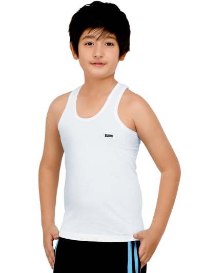 Euro Micra Junior Vest White Pack Of 1
