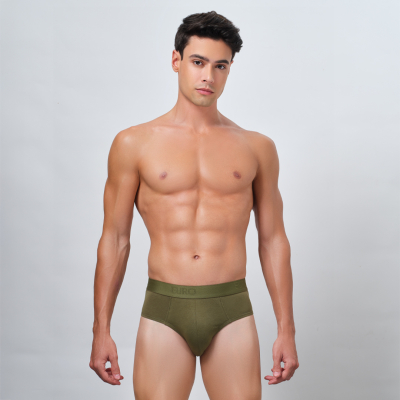Euro Men's Elastane Briefs | Pack of 1 Assorted Colors | Stretchable Cotton Blend with Ultra-Soft Waistband