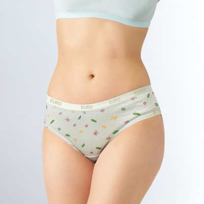 Euro Women’s Printed Panty Outer Elastic | 100% Super Combed Cotton with Stay Fresh Technology